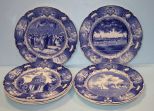 Set of Eight Naval Academy Wedgewood Blue and White Plates