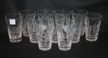 Set of Eleven Signed Waterford Glasses