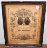 1882 Framed Marriage License