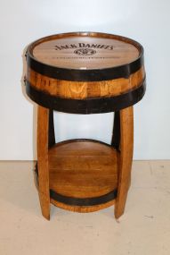 Oak Jack Daniels Whiskey Barrel Table