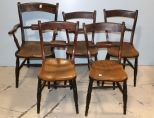 Set of Five Early 20th Century Pub Chairs