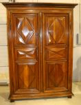 19th Century French Paneled Door Armoire