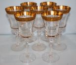 Set of Seven Tiffin Wine Glasses