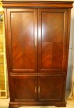 Mahogany Four Door Entertainment Center