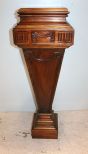 Mahogany Pedestal with Swag Carving