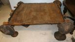 Antique Hand Carved African Tribal Bed