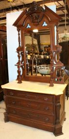 High Style Victorian Marble Top Dresser