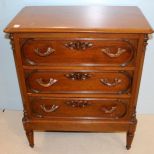 19th Century Victorian Three Drawer Chest