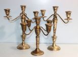 Three Marked Sterling Candlesticks