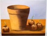Oil Painting of Pot and Bulbs