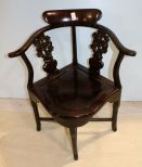 Rosewood Carved Corner Chair