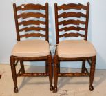 Pair Ladder Back Chairs