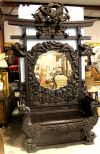 Japanese Hall Stand with Intricately Carvings of Dragons