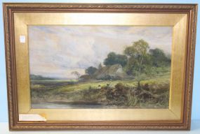 Watercolor of Landscape by John Horace Hooper