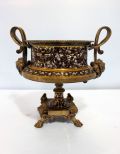 19th Century Champleve and Bronze Centerpiece