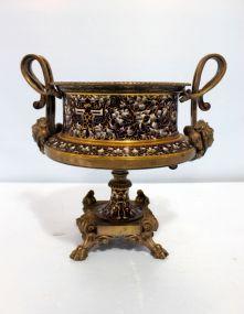 19th Century Champleve and Bronze Centerpiece
