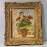 19th Century Oil Painting of Flowers by Pauline Casper's
