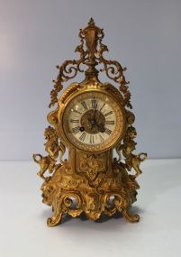 Gilt Tiffany Mantel Clock