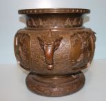 Large Bronze Planter with Chinese Unicorn Handles