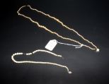 Two Hand Tied Pearl Necklaces