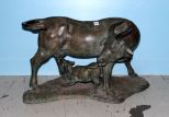 Large Bronze of Ox Bull Calf