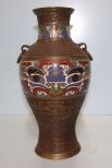 19th Century Japanese Bronze Cloisonne Vase