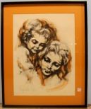 Framed and Signed Lithograph by Hyancinthe Kuller Baron