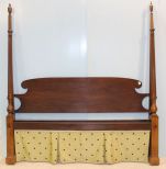 King Size Mahogany Pencil Post Bed