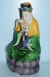 Chinese Ceramic Figurine of Maiden Holding Figure of Boy