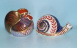 Two Royal Crown Derby Paperweights