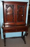 Late 1800's Ornate Victorian Bookcase/ Secretary