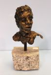 Bronze Bust of Youth on Marble Base by Lynn Rose Light