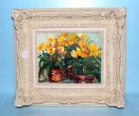 Painting of Flowers in Frame