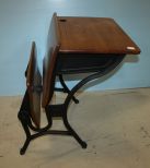 Iron and Wood Antique School Desk