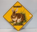 Metal Silkscreen Sign of Rabbit