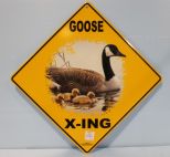 Metal Non Rust Goose Crossing Sign