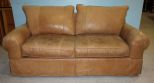 Faux Leather Tan Sleeper/ Sofa