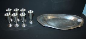 Sterling Tray and Seven Cordials