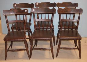 Set of Six Painted Chairs