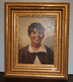Oil Painting of Young Boy