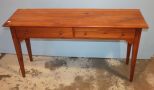 Two Drawer Pine Console Table