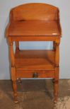Early Pine Sheraton Style Washstand with Drawer