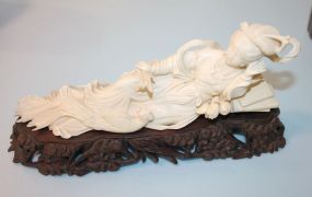 Ivory Figure of Reclining Chinese Lady