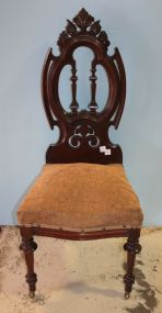Victorian Hand carved Slipper Chair