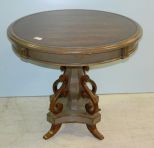 Contemporary Painted Round Parlor Table