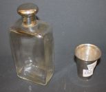Sterling Jigger Cup and Flask