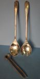 Two Silverplate Spoon and Trays