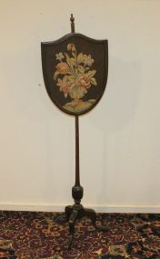 Shield Needlepoint Queen Anne Style Candleguard