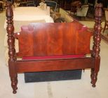 Mahogany Acanthus Carved Poster Bed