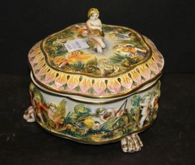 Capodimonte Covered Candy Jar